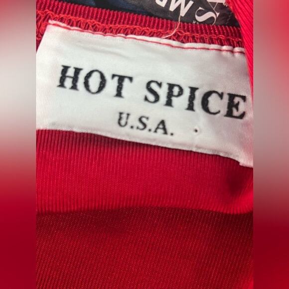 Hot Spice USA Red L/S Tee Top Womens Size Large Sparkles Crystals Vintage 90’s - Picture 5 of 5